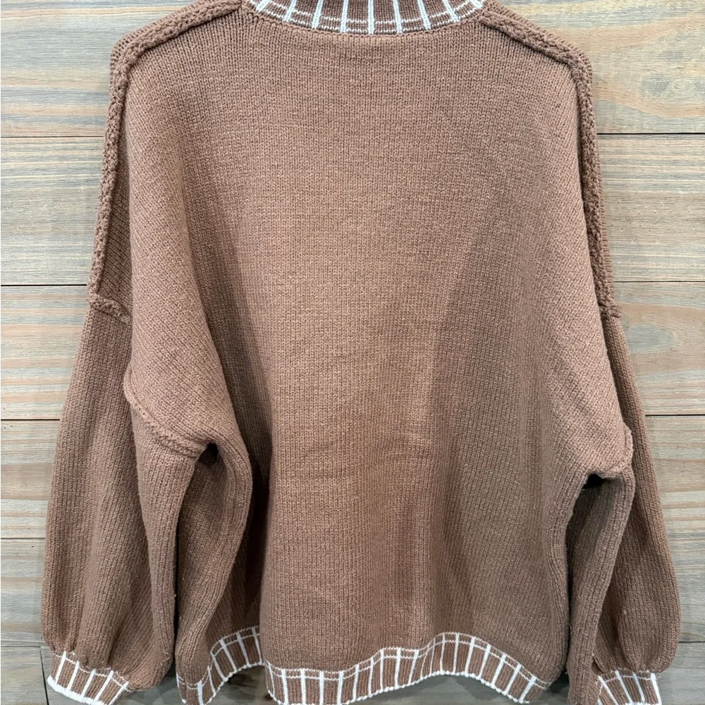 SHEIN Camel Turtleneck Sweater - Picture 3 of 4